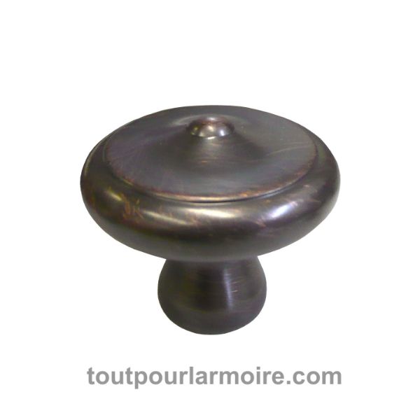 Image de Gros Bouton d'Armoire Bronze Huilé Brossé