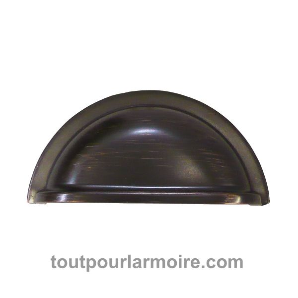 Image de Coquille d'Armoire Bronze Huilé Brossé 76 mm (3")