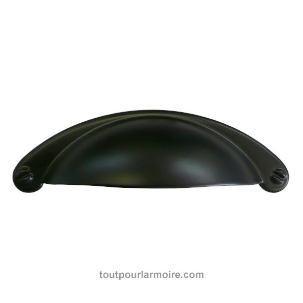 Image de Coquille d'Armoire Noir Satiné 64 mm (2 1/2")