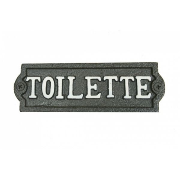 Image de Plaque en Fonte "Toilette"