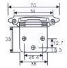 Image de Pentures Surface Chrome Semi-Lustré (Paire)