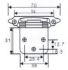 Image de Pentures Surface Chrome Lustré (Paire)