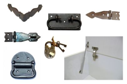 Lot De 17 Crochets De Porte/armoire – Quincaillerie Ancienne, 3,5 Cm, NOS