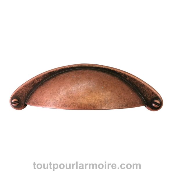 Image de *LOT DE 21* Coquille d'Armoire Cuivre Antique 64 mm (2 1/2")