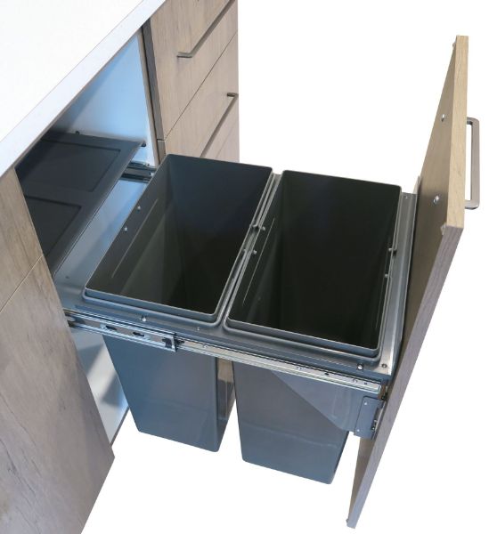 Image de Poubelle 2  X 31 L à Visser sur la Porte (Façade) à Fermeture Douce
