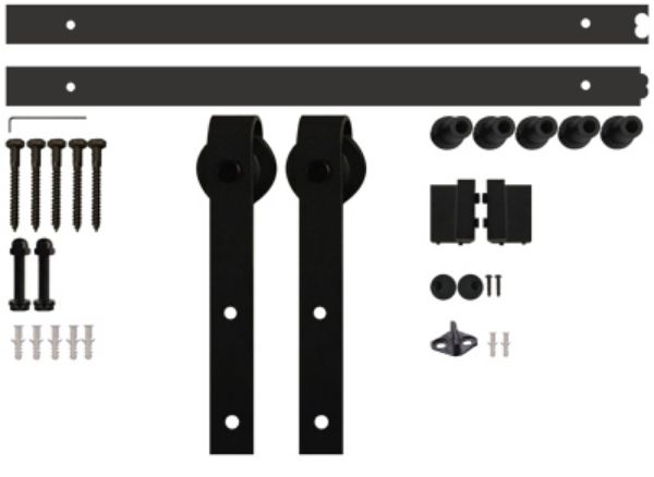 Image de Quincaillerie pour Porte Coulissante Noir 78 3/4''