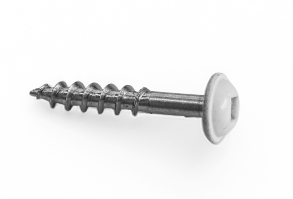 Image de Vis Ronde Washer Blanche #8 1 1/8" (100)